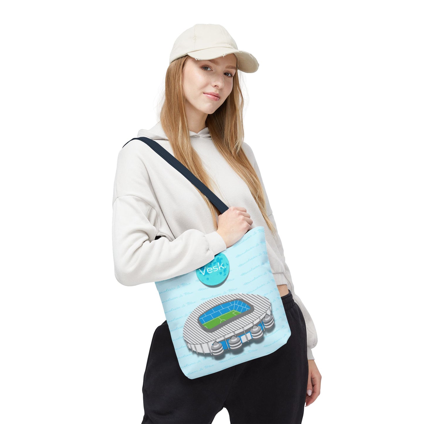Vesk. Tote Bag- Manchester Is Blue