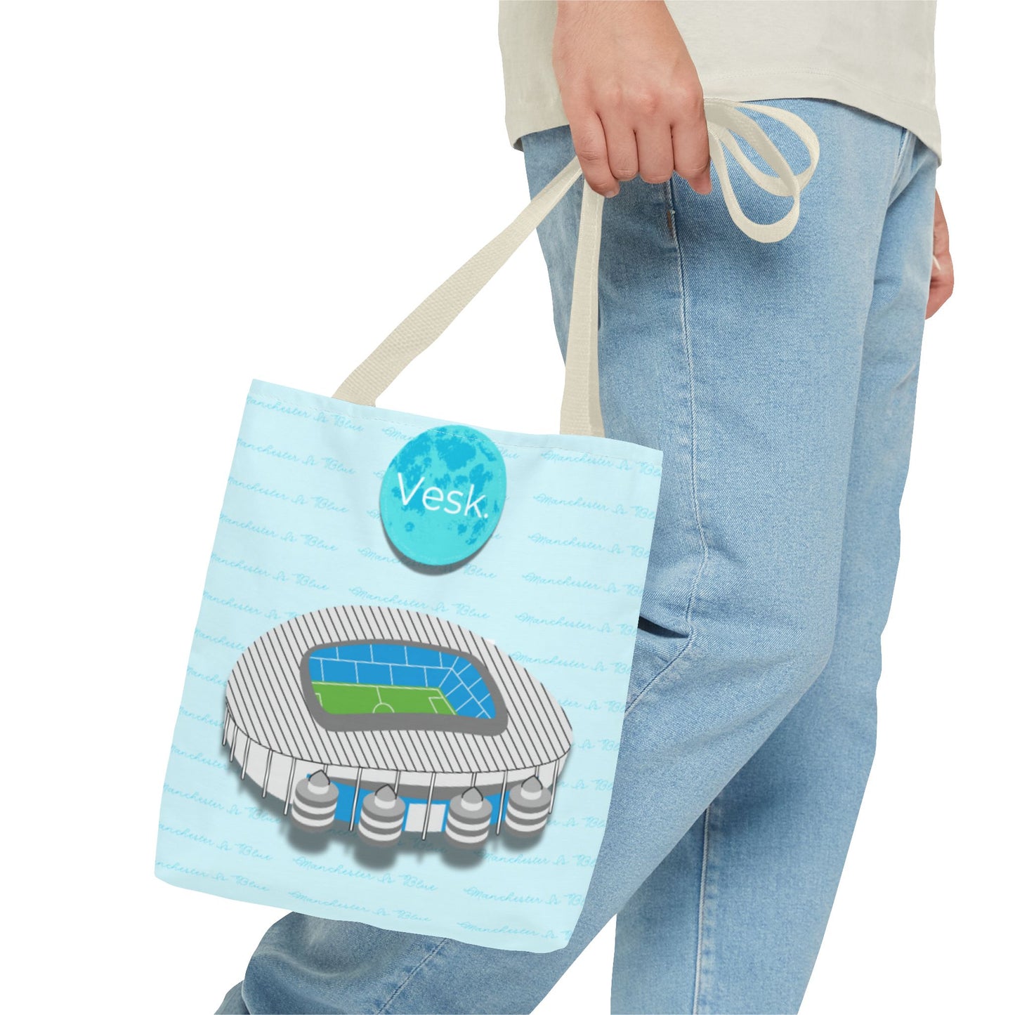 Vesk. Tote Bag- Manchester Is Blue