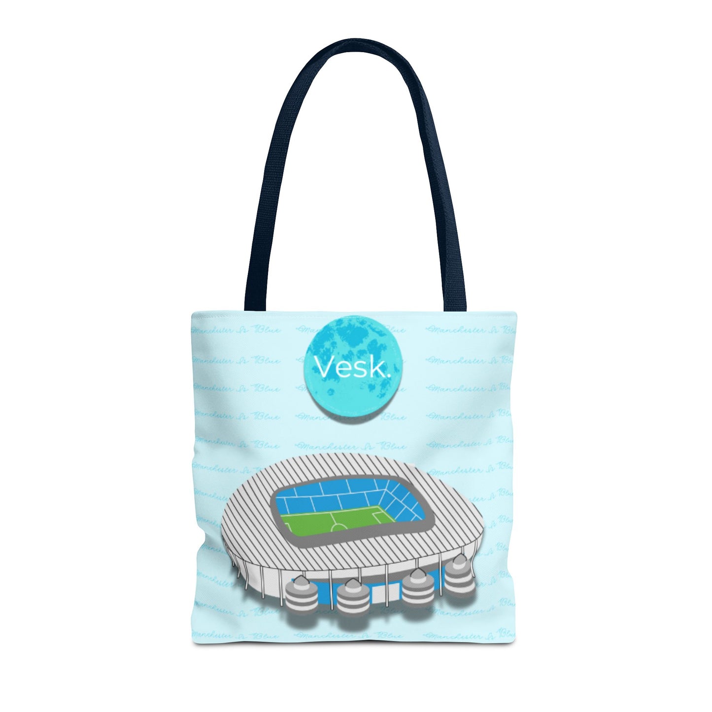 Vesk. Tote Bag- Manchester Is Blue
