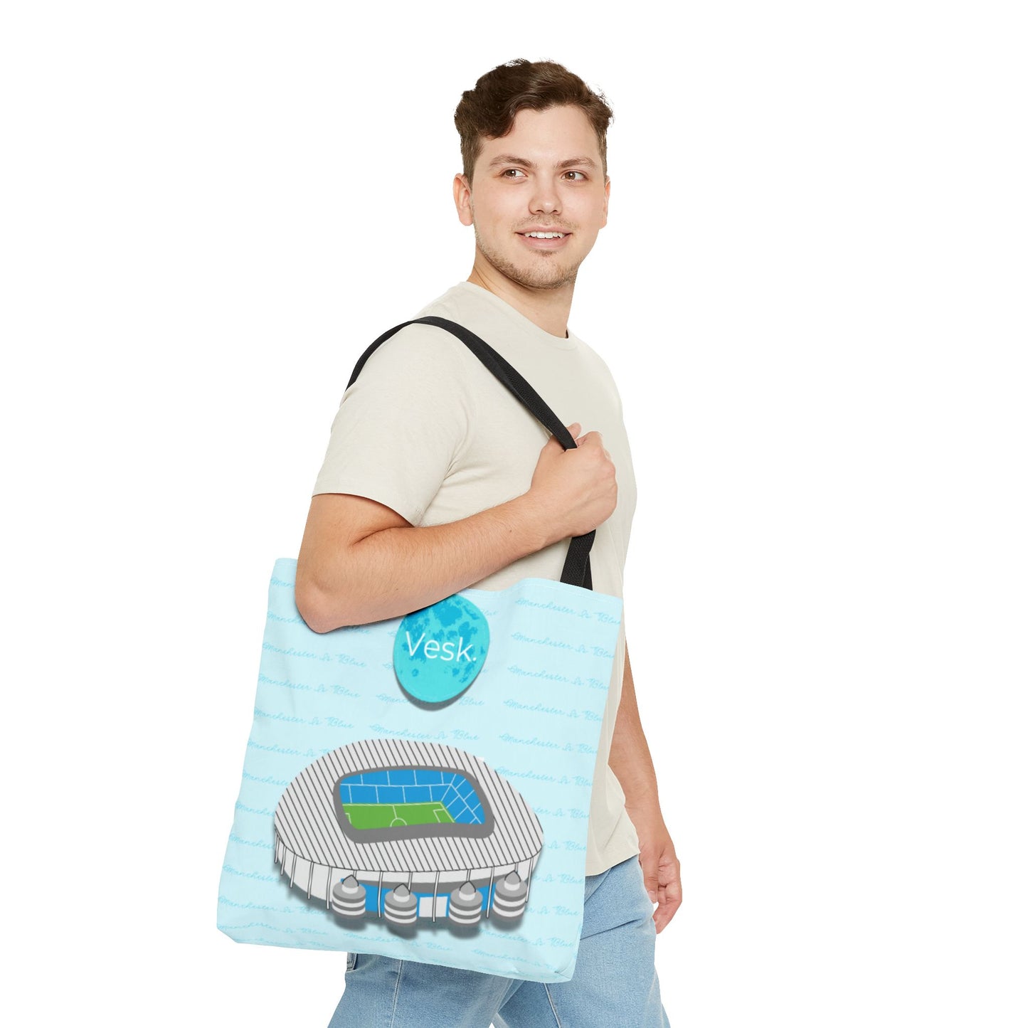 Vesk. Tote Bag- Manchester Is Blue