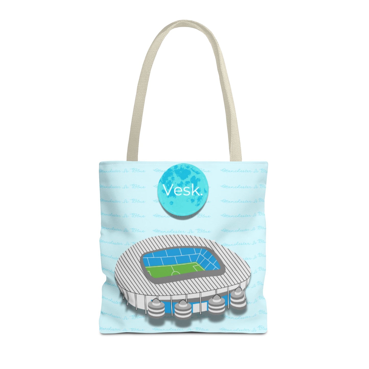 Vesk. Tote Bag- Manchester Is Blue