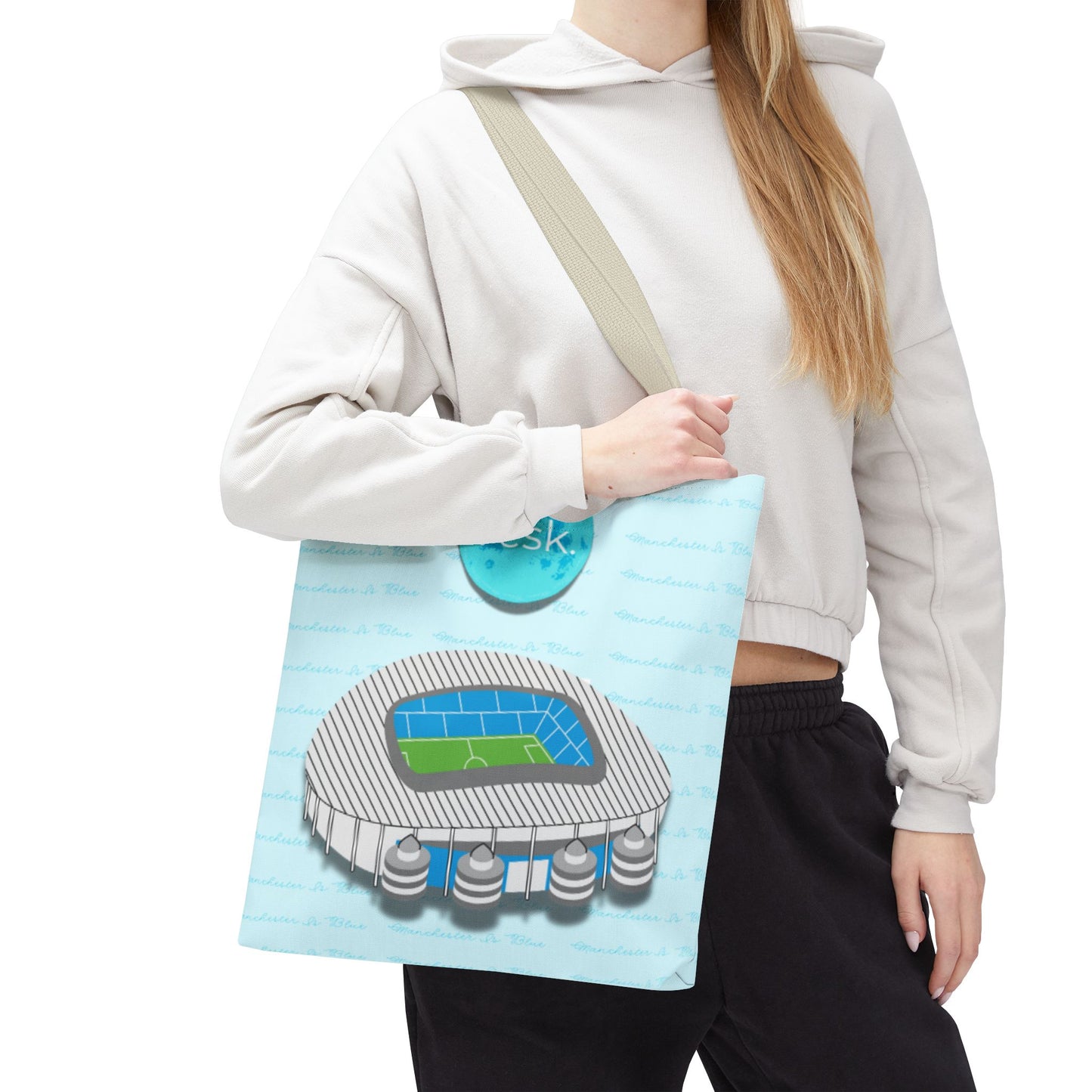 Vesk. Tote Bag- Manchester Is Blue